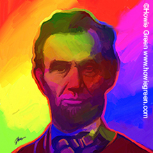 Abe Lincoln pop art portrait