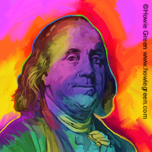 Ben Franklin pop art portriat