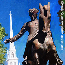 Paul Revere statue portrait