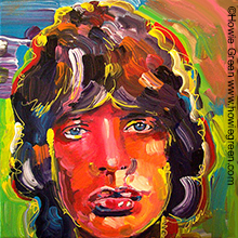 Mick Jagger pop art portrait