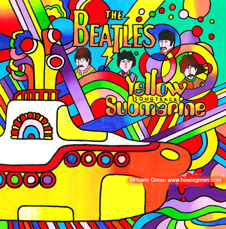 Beatles yellow submarine album cover painting