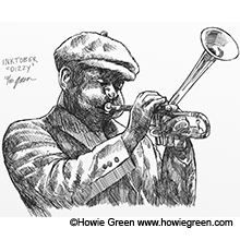 Dizzy Gillespie portrait sketch