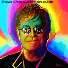 Elton John pop art portrait