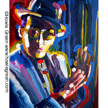 Elvis Costello pop art portrait