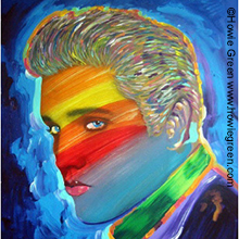 Elvis Presley pop art portrait