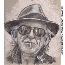 Keith Richards portrait sketch