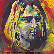 Kurt Cobain pop art portrait