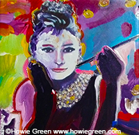 Audrey Hepburn pop art portrait