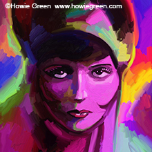 Clara Bow pop art portrait