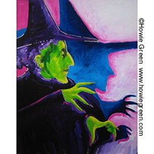 Wicked Witch pop art portrait Margaret Hamilton