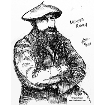 August Rodin portrait sketch