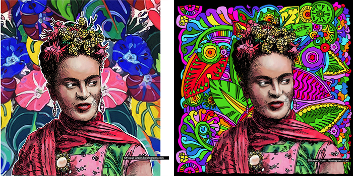 Frida Kahlo Pop Art portraits