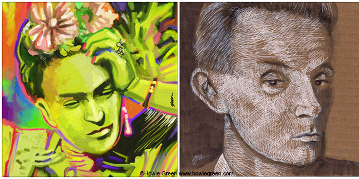 Frida Kahlo Pop Art portrait Egon Shiele portrait sketch