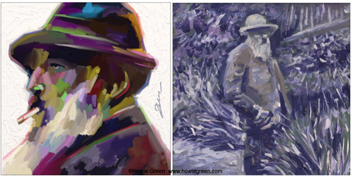 Claude Monet portrait painting